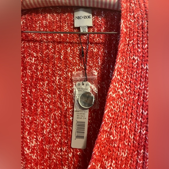 New Nic and Zoe Multicolor Cardigan Sweater 3x - Picture 4 of 4